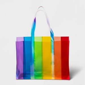 Rainbow Tote Handbag - Striped nwt adult pride